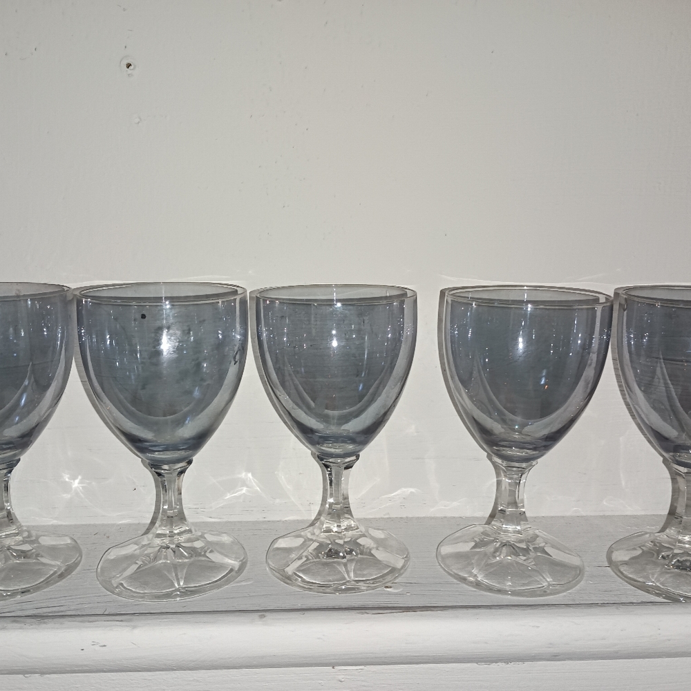 Vintage Schott Zwiesel Nechar Smoke Crystal wine glasses 5